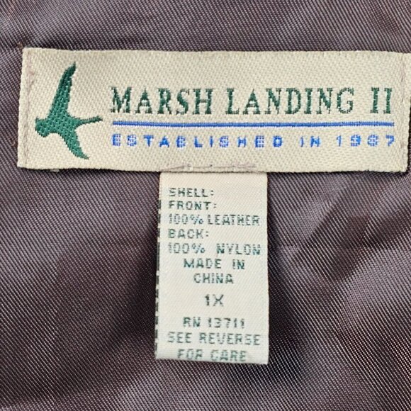 80s Marsh Landing Leather Vest Brown Suede Volup Womens 1X Rocker Biker Western - Picture 4 of 8